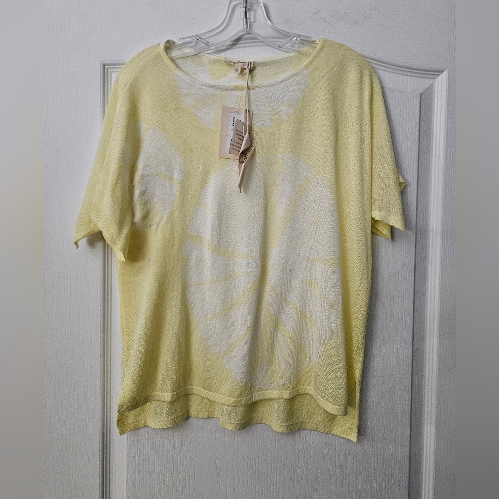 Mystree Yellow Tie-Dye Women's Top S NWT - Picture 2 of 5